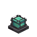 Small Cyan Industrial Lamp