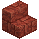 Cracked Red Rock Brick Stairs