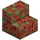 Mossy Red Rock Brick Stairs