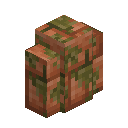 Mossy Red Rock Brick Wall