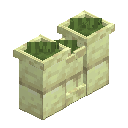 End Brick Grass Topped Wall