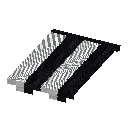 Black Striped Awning