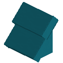 Cyan Concrete Steep Top Roof