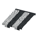 Gray Striped Awning