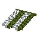 Green Striped Awning