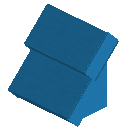 Light Blue Concrete Steep Top Roof