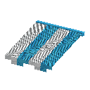Light Blue Striped Awning