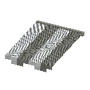 Light Gray Striped Awning