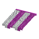 Magenta Striped Awning