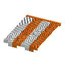 Orange Striped Awning