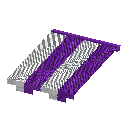 Purple Striped Awning