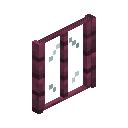 Rectangle Crimson Planks Window