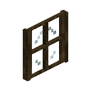 Dark Oak Four Pane Window