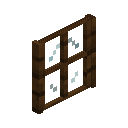 Dark Oak Planks Four Pane Window