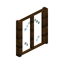 Rectangle Dark Oak Planks Window