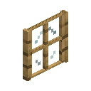 Oak Planks Four Pane Window