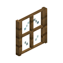 Spruce Planks Four Pane Window
