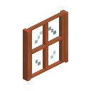 Stripped Acacia Four Pane Window