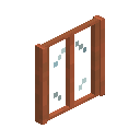 Rectangle Stripped Acacia Window