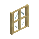 Stripped Birch Four Pane Window
