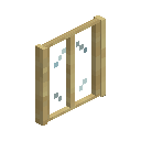 Rectangle Stripped Birch Window