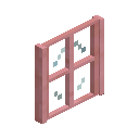 Stripped Cherry Four Pane Window