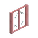 Rectangle Stripped Cherry Window