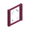 Stripped Crimson Pane Window