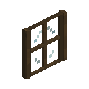 Stripped Dark Oak Four Pane Window