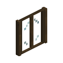Rectangle Stripped Dark Oak Window