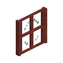 Stripped Mangrove Four Pane Window