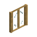 Rectangle Stripped Oak Window