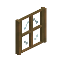 Stripped Spruce Four Pane Window