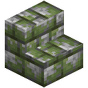 Mossy Cobblestone Brick Stairs